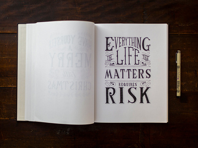 Risk drawing hand lettering handdrawn lettering typography