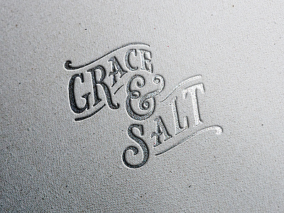 Grace & Salt Logo design lettering logo