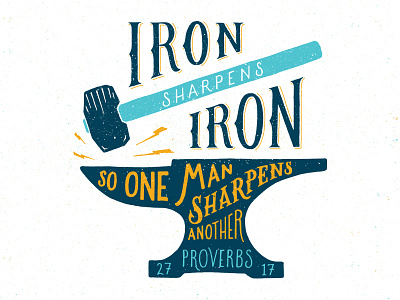 Iron Sharpens Iron drawing hand lettering handdrawn lettering typography