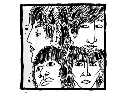 Revolver beatles illustration revolver