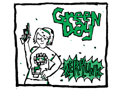 Green Day green day illustration kerplunk pizza pop punk