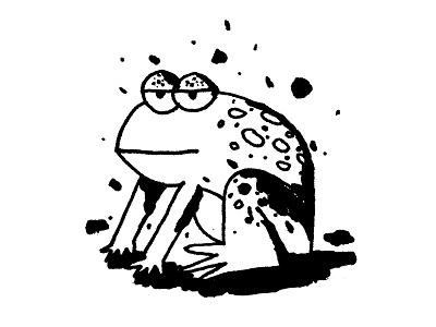 Frogger daily doodle frog ink sketch