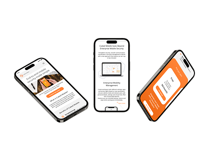 Mobile landing page for Cubed Mobile