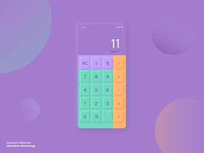 #dailyUI #004 Calculator 004 calculator dailyui purple ui uxui