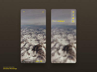 #dailyUI #010 Social Share app appdesign dailyui design photographic sharebutton socialshare ui userinterface
