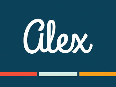 Hi, I'm Alex brand branding clean debut lines logo personal simple