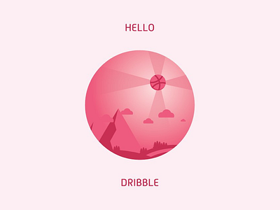 “Hello Dribble” dreams dribble dribbleworld happy illustration new newtodribble pink world