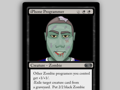 MTG iPhone Developer Card vector