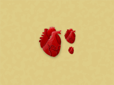 Heart2 heart icon vector