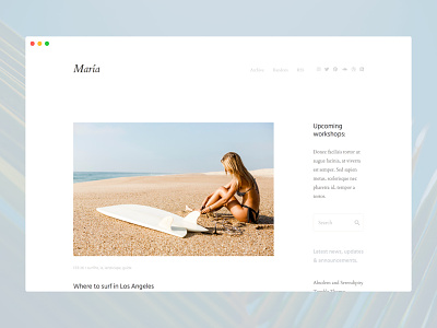 Maria Tumblr Theme blog clean design minimal theme tumblr web web design webdesign website