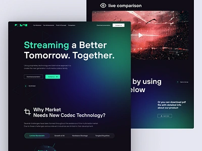 Polar promo gradient landing minimal promo typography uiux