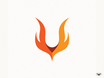 Letter V Fire Logo fire flame flames letter letter v letter v logo logo logotype orange typography v yellow