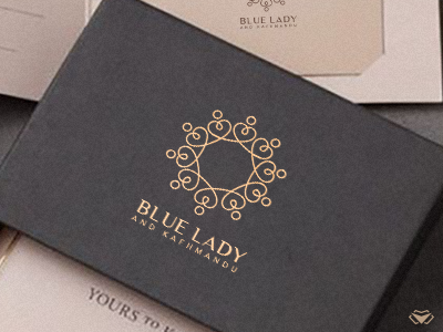 Blue Lady Logo business classy corporate design elegant feminine gold group heart heart logo icon lady logo logotype modern organization organization logo spa