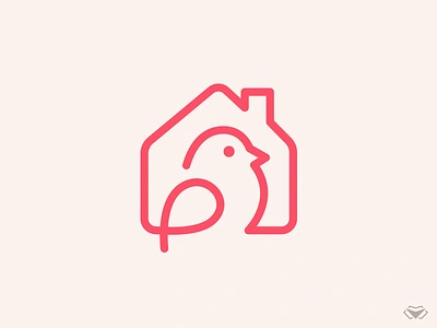 Real Estate Robin Logo bird bird home logo bird logo branding business classy corporate design elegant icon illustration logo logotype modern monogram real estate real estate logo robin house robin logo vector