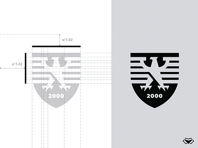 2000 Bird Shield Logo - Black and White bird logo bird shield logo black and white branding business corporate design eagle eagle logo eagle shield elegant icon logo logotype modern shield shield logo vector wings