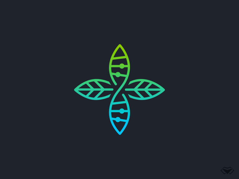 Medical DNA Plant Logo by visual curve on Dribbble