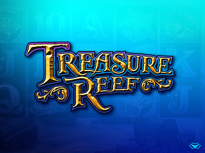 Treasure Reef Game Logo & UI/ UX app beach blue cartoony logo design game app game art game ui gaming icon illustration logo logotype ocean sea typography ui ux water web