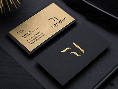 Minimal elegant AM black and gold color initial based letter icon logo