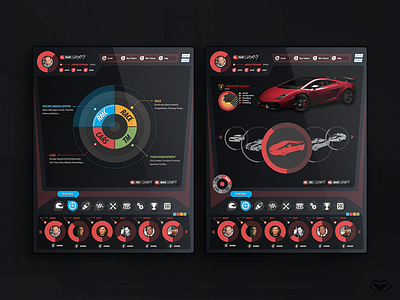 Racing Social Game - Concept V3 - No 01 animation app app apps application application branding car app car game design flat game design modern social app ui ux vector web web design website