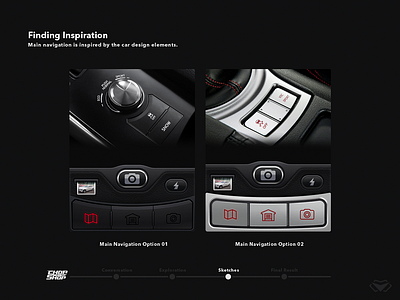 ChopShop Game Project - UI/ UX Finding Inspiration branding car app corporate design game app illustration interface design modern ui ui design ux vector