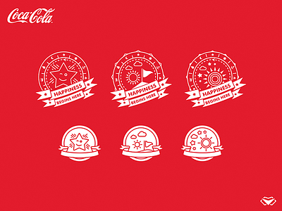 Coca Cola App Design - Final Badges - Two Versions