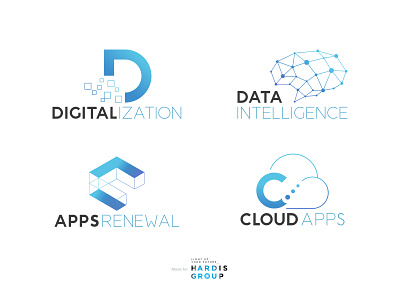 Logos for tech departments brand identity logo