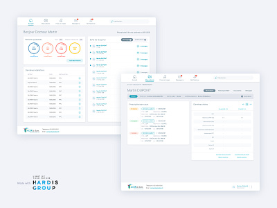 Dashboard to track medical patients responsive design web app webdesign