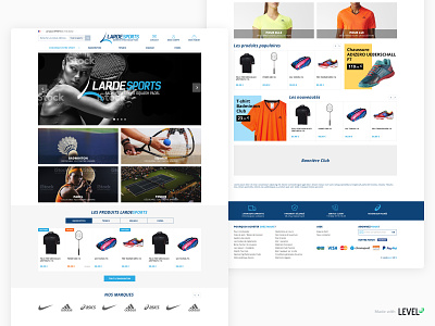 Lardesports - e-commerce website 1/3 category page ecommerce design homepage magento webdesign
