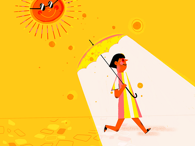 Hello sunshine 🌞 colorfull digitalart drawing editorial editorial illustration girl character illustration illustrator italy italy girl procreate art springtime stars sunglasses sunny sunshine