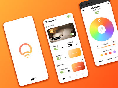 Lifx App Redesign app app design app redesign colors control figma icons lifx rosek smartbulb smarthome smarthome app ui ui design ux ux design