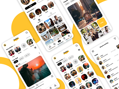 Instagram redesign app design figma icon icon design iconography instagram photos redesign rosek ui ux vector