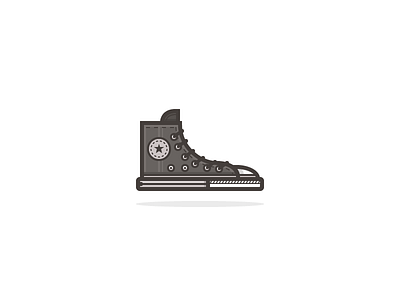 Converse Wannabe converse flat icon illustration line rosek shoe star