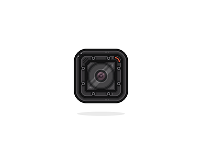 GoPro 4 Session action camera flat gopro icon illustration line picture rosek