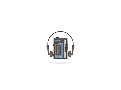 Sony Walkman cassette icon illustration music player rosek sony walkman