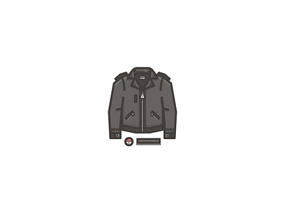 Biker Stuff biker comb hair gel illustration jacket leather leather jacket line rosek