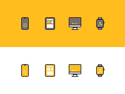 Apple Devices Icon Set apple apple icons apple watch computer devices icon icon design imac ipad iphone line line icons phone rosek smartwatch tablet ui vector vector icons watch
