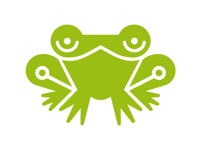 Ribbit logo vector