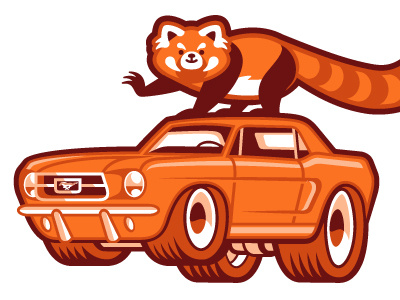 Zoo Car Show illustration t shirt vector