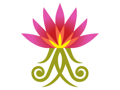 Roots & Bloom flower logo vector