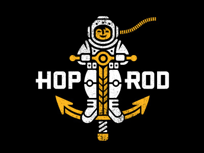 Hop Rod anchor logo vector