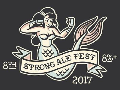 SAF_2017 ale beer boxing girl ipad pro mermaid tail