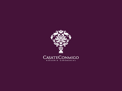 Casate Conmigo branding design flat icon identity illustration lettering logo married minimal stationary design type typography vector