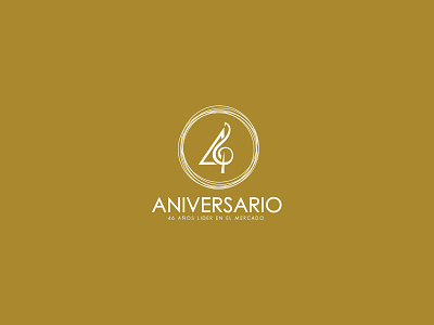 Aniversario 46 años abstract abstract design art branding business cards design flat illustration isotipo lettering logo minimal stationary design type typography vector