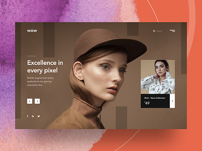 wow - Daily UI Design 003 clean daily ui design header hero minimalism ui ui design ux web design