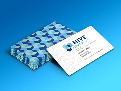 Hive Research Lab business card logo moo pattern print
