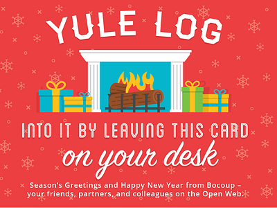 *Yule* log into it.... bocoup fireplace holiday icons presents yule