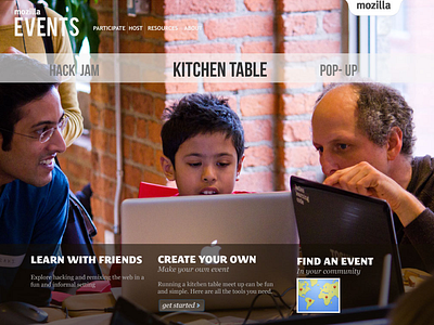 Kitchen Table concept mockup mozilla