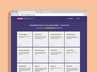 Open Design Kit methods bocoup design methods open website