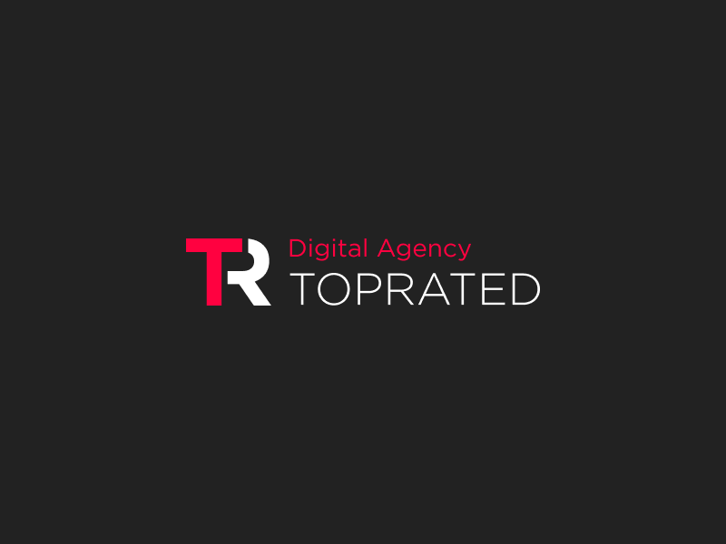 Logo for TopRated vector illustration digital agency rated top branding ui design logo