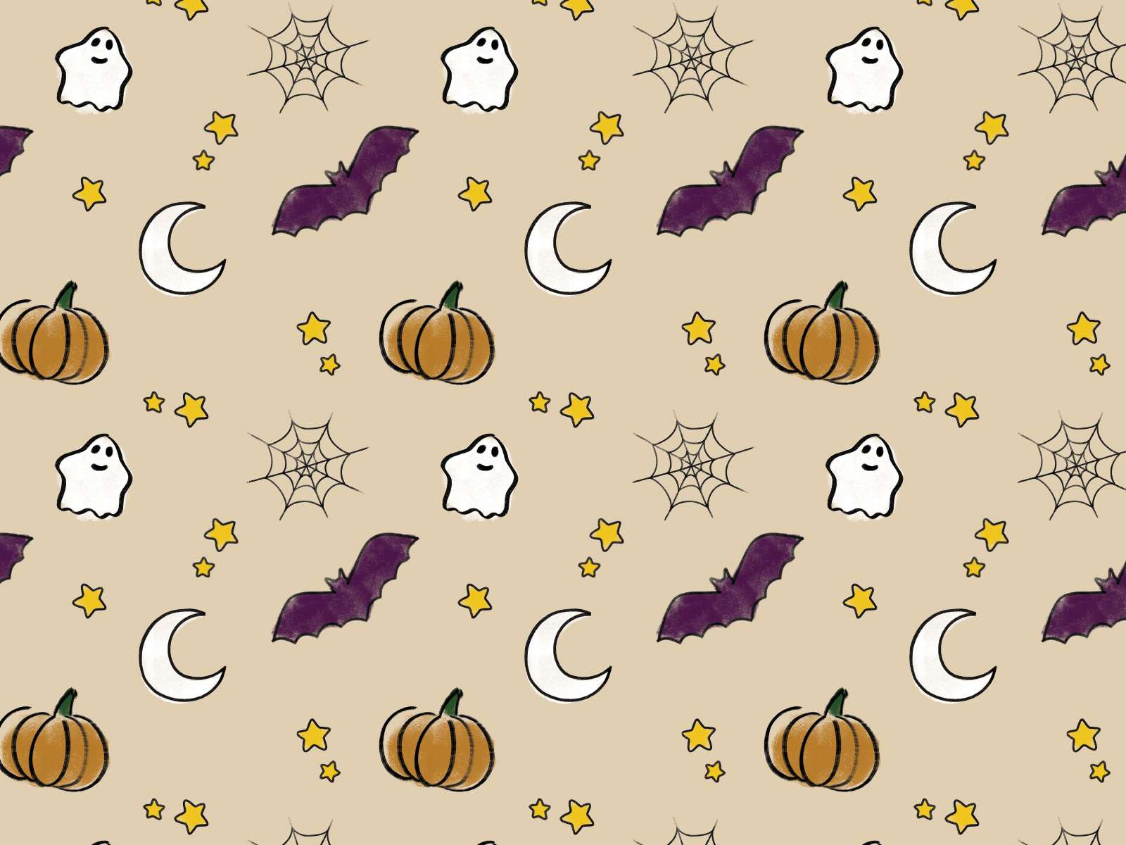 Spooky pattern by Emily Roberts on Dribbble